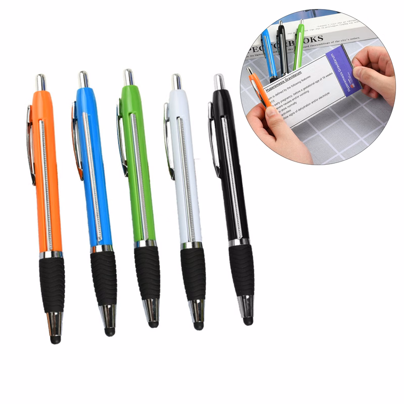 Touch Screen Stylus Ballpoint Pen With Pull Tab Ad Print
