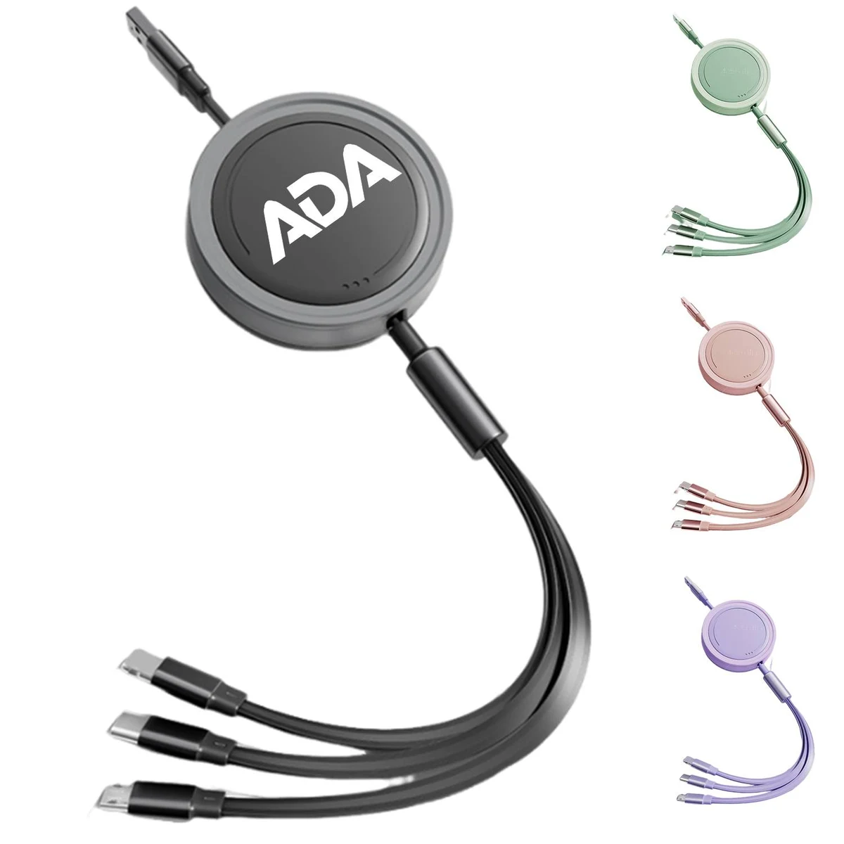 66W 3 in 1 Retractable Fast Charging Cable 1