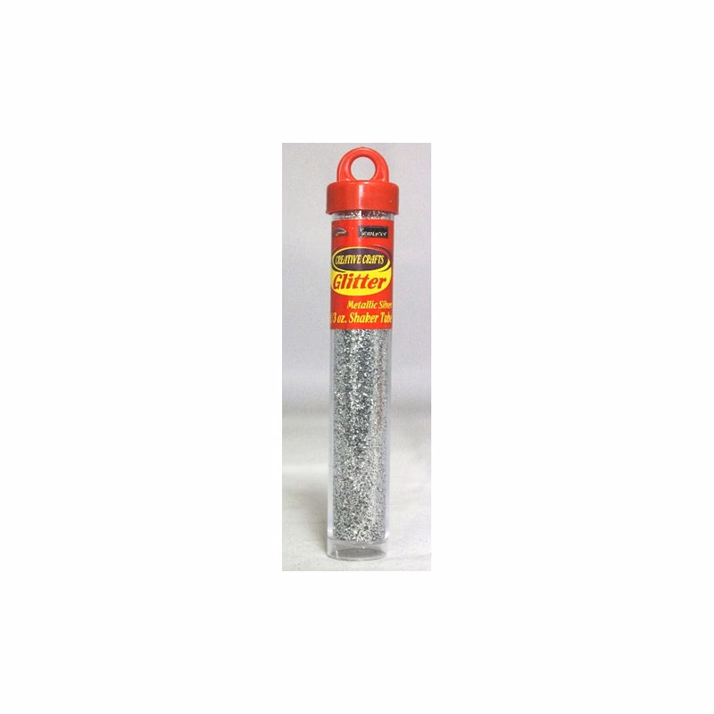 Silver Glitter Tube Shakers - Non-toxic 0.6 oz