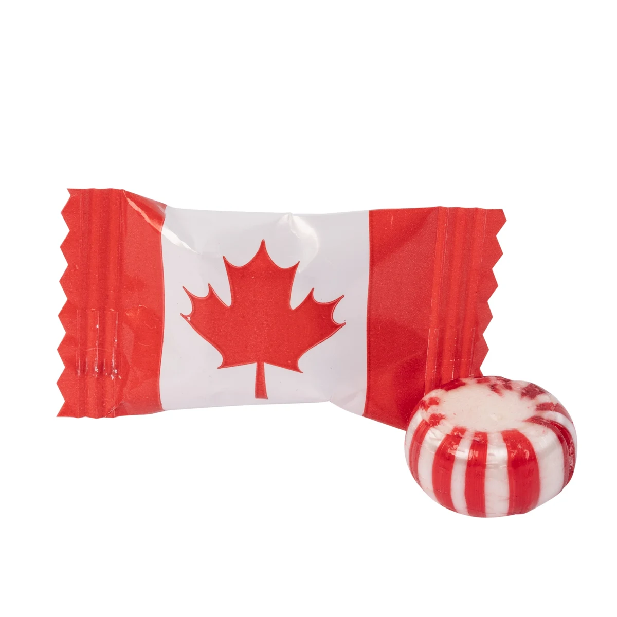 Individual Canadian Peppermint Stock Wrapped Candy 1