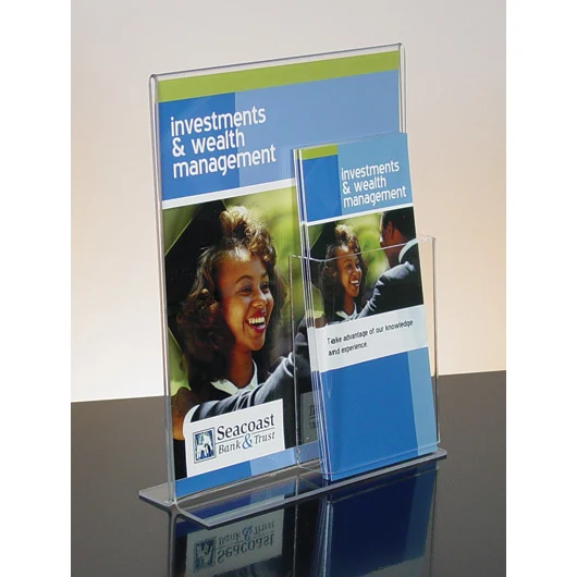 Countertop Sign Holder w/ 4-1/8"wbrochure pocket 1