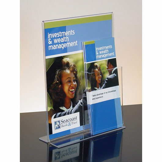 Countertop Sign Holder w/ 4-1/8"wbrochure pocket