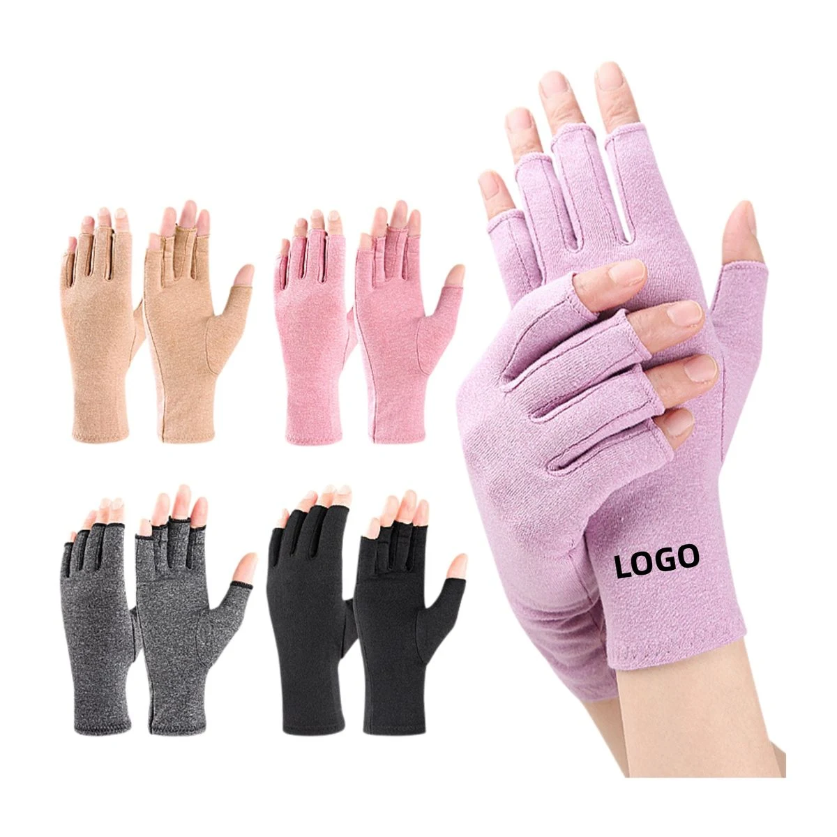 Fingerless Smart Seam Therapy Gloves 1