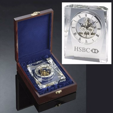 CRYSTAL TROPHY CLOCK