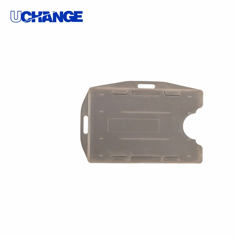 Clear Vertical Two Card Badge Holder Sleeve