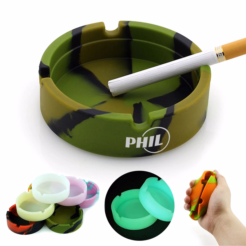 Round Silicone Heat Resistant Ashtray