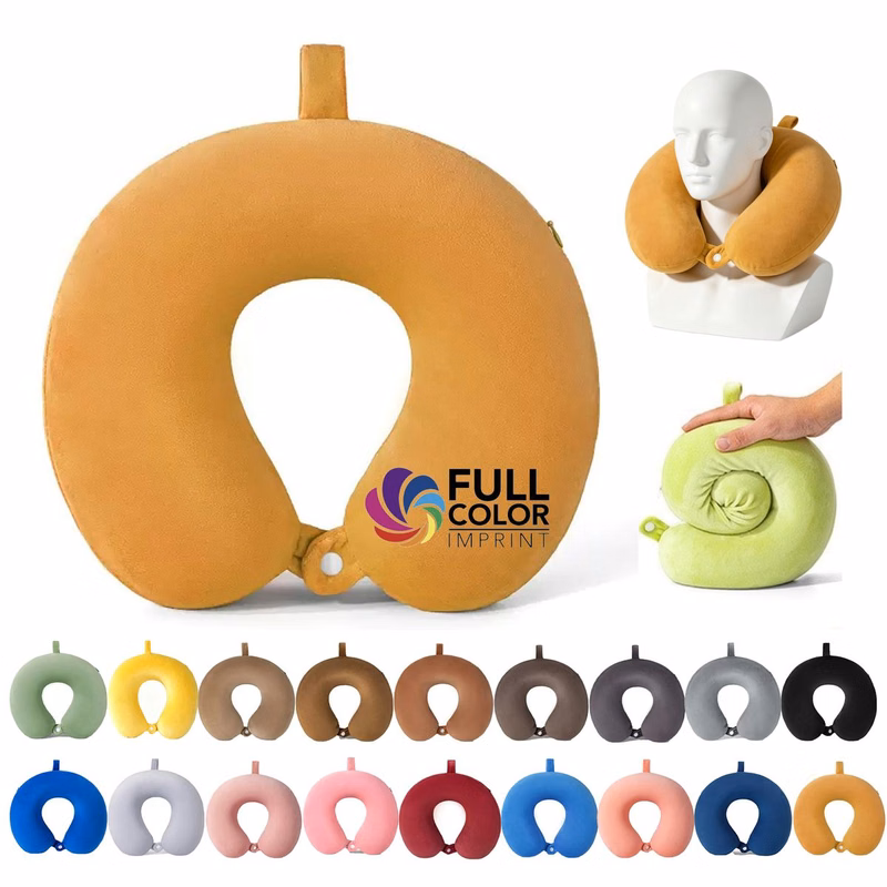 Memory Foam U-Shaped Travel Neck Pillow MOQ 20