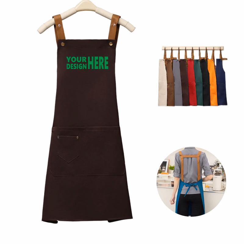 Multifunctional Apron with Adjustable Neck Strap and Pockets