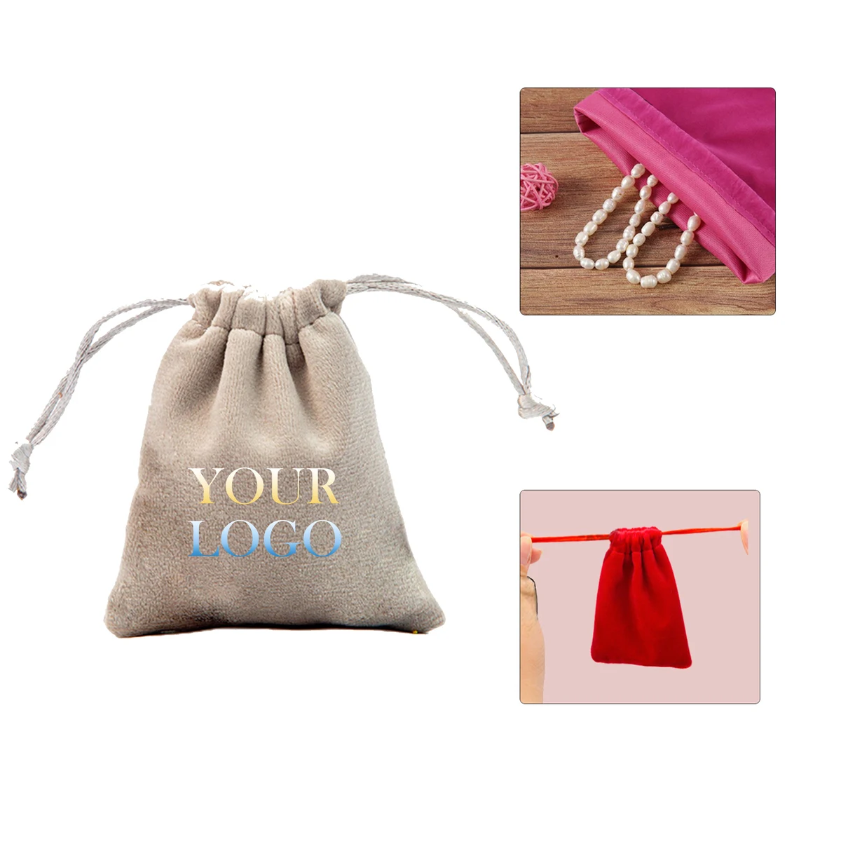 MOQ:50pcs Soft Fabric Gift Bag 1