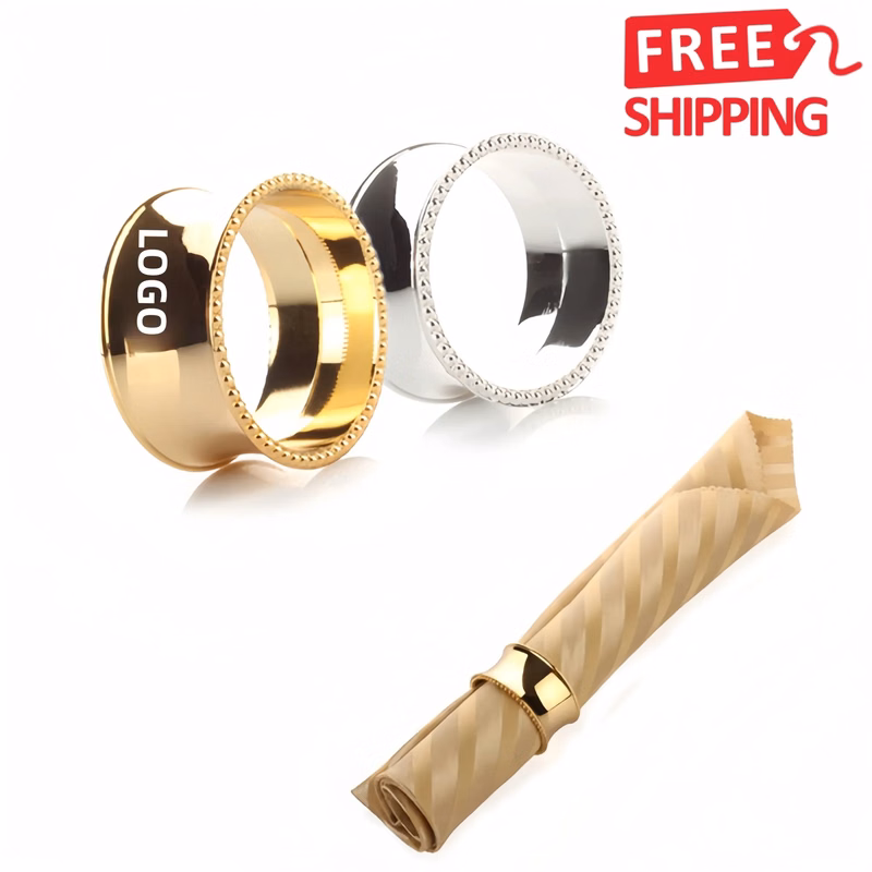 Metal Napkin Rings Table Decor Set