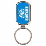 1 1/8" x 1 7/8" Blue Rectangle Keychain