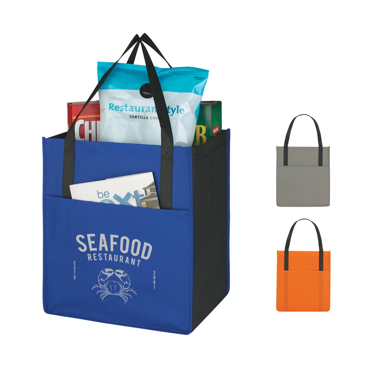 Non-Woven Shopper's Pocket Recycled Tote Bag 1