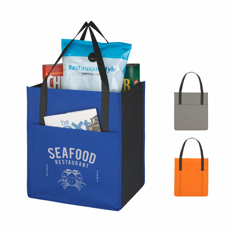 Non-Woven Shopper's Pocket Recycled Tote Bag