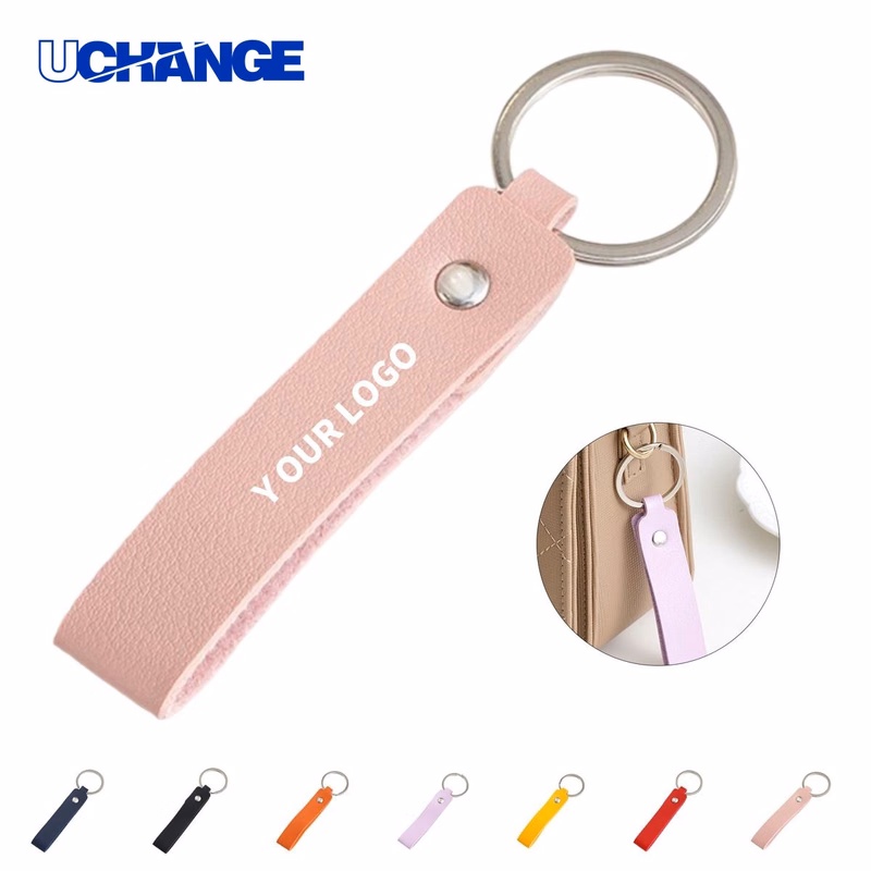 Slim Leather Keychain Fob for Daily Carry