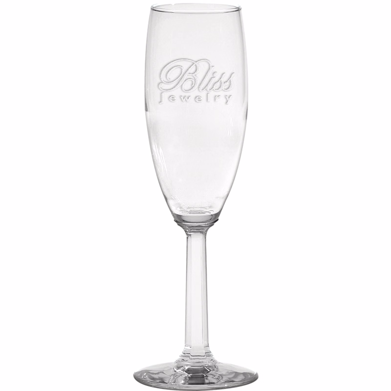 6 oz. Napa Valley Flute - Deep Etched