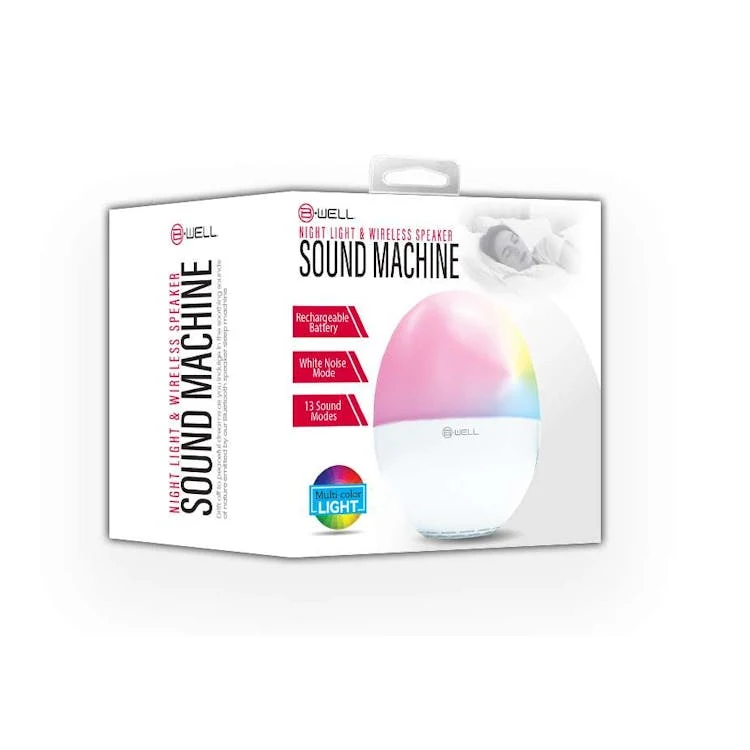 Night Light and Wireless Speaker Sound Machine - White 1