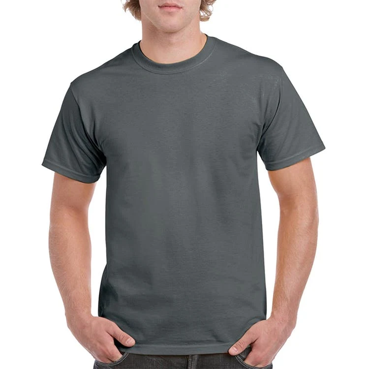 Gildan Cotton Men's T-Shirts Charcoal Large 1