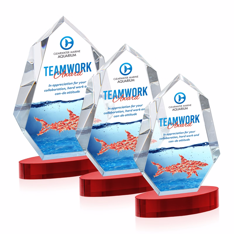 Norwood VividPrint™ Award on Alberton Base - Red