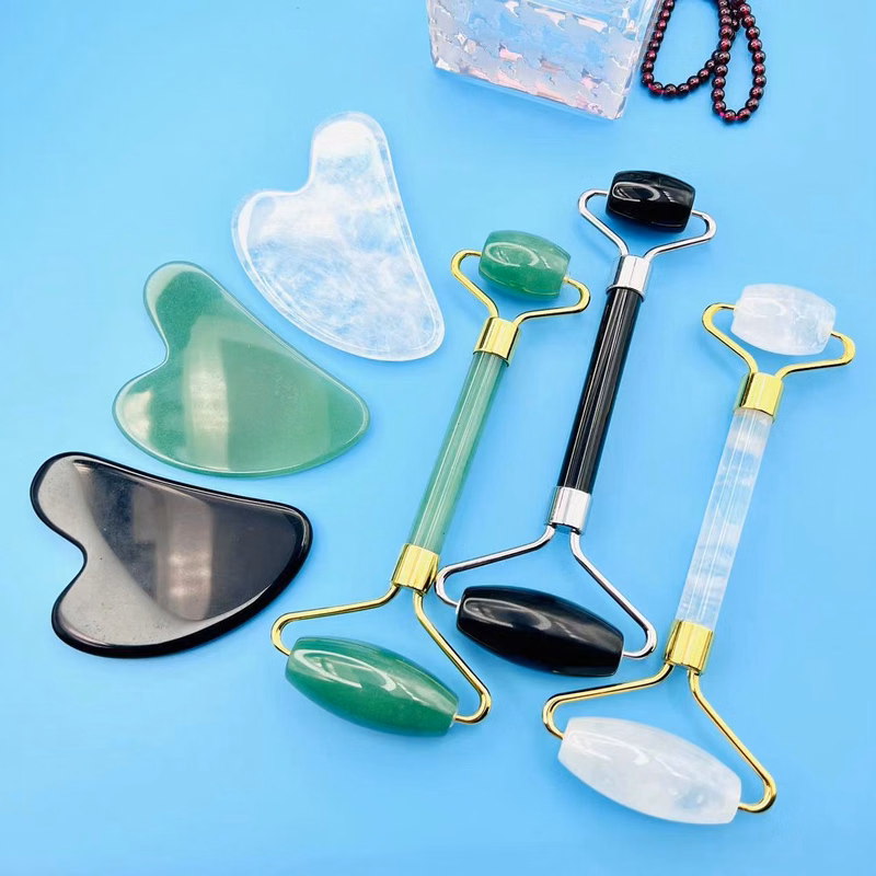 Jade Roller and Gua Sha Facial Tool Set