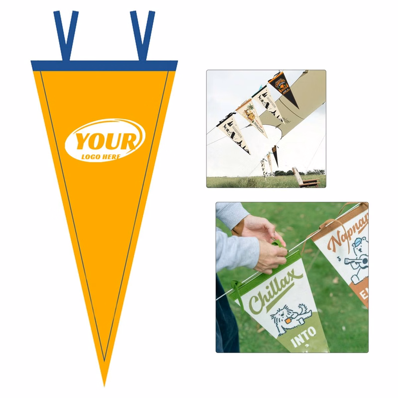 Custom Triangular Felt Banner Flag