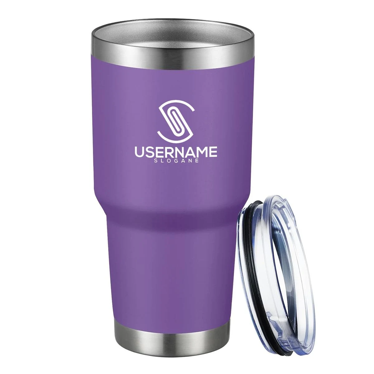 30oz Tumbler Double Wall Vacuum Insulated Travel Mug, Stainless Steel Tumbler with Lid, Durable Powd 1