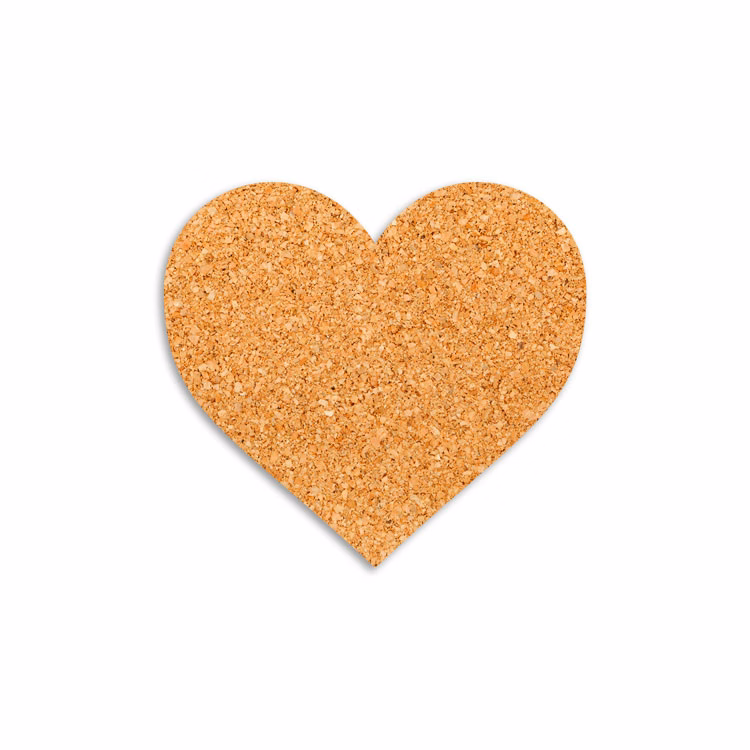 1/8" Cork Coaster - Heart Shape