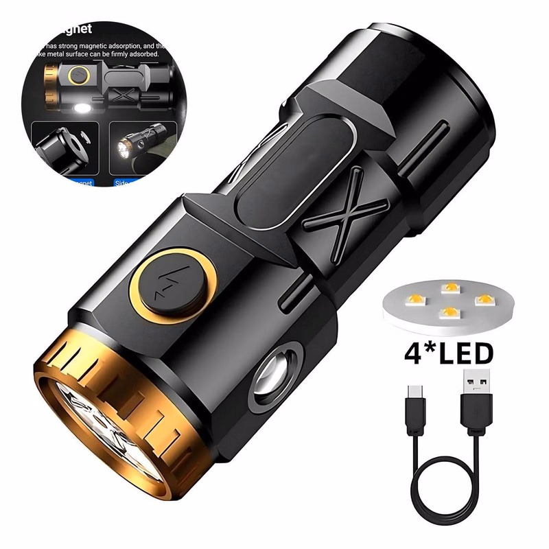 Outdoor Waterproof Rechargeable Flashlight