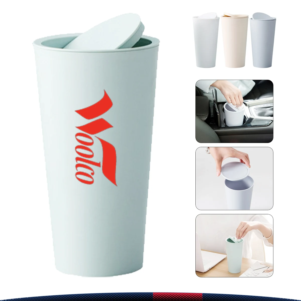 Swing-Lid Trash Can 1
