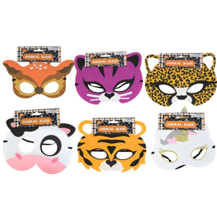 Kids Felt and Glitter Animal Masks - Assorted 1
