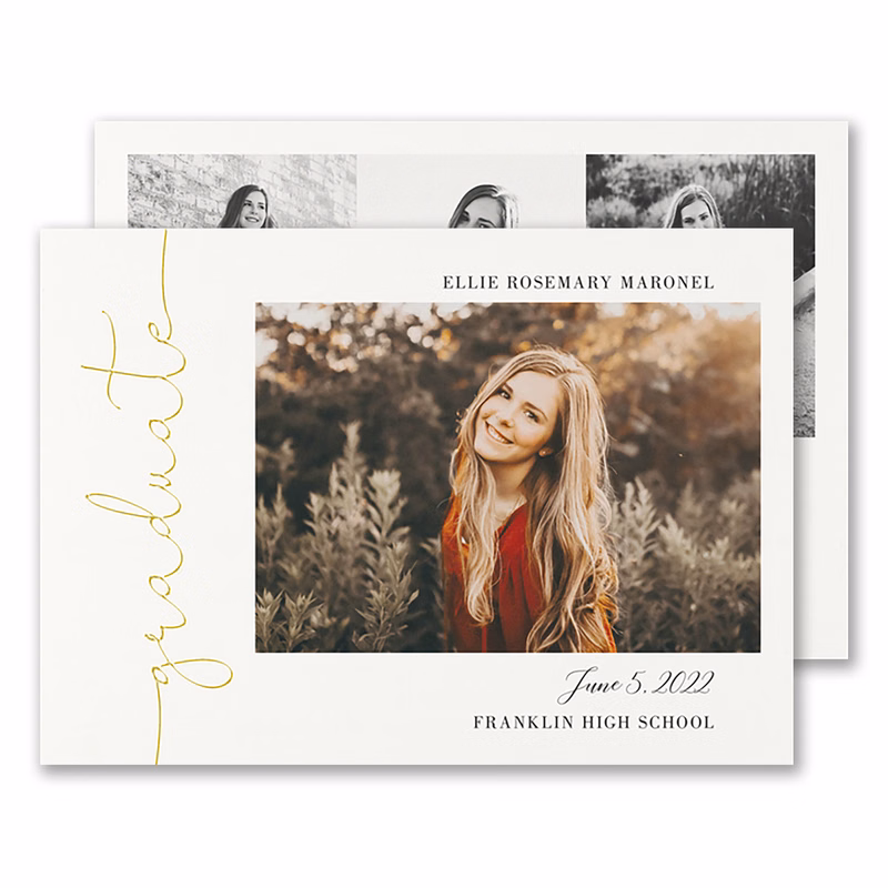 Elegance Abounds Graduation Invitation