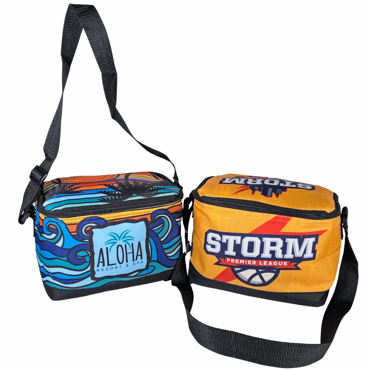 Full Color 6 Can Cooler with Reinforced Bottom
