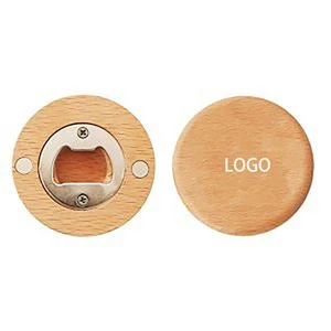 Wooden Round Opener And Fridge Magnets 1