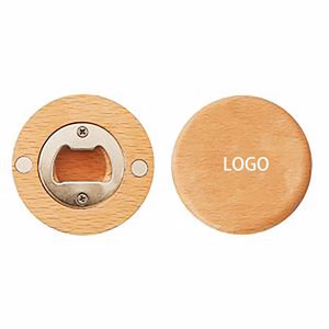 Wooden Round Opener And Fridge Magnets