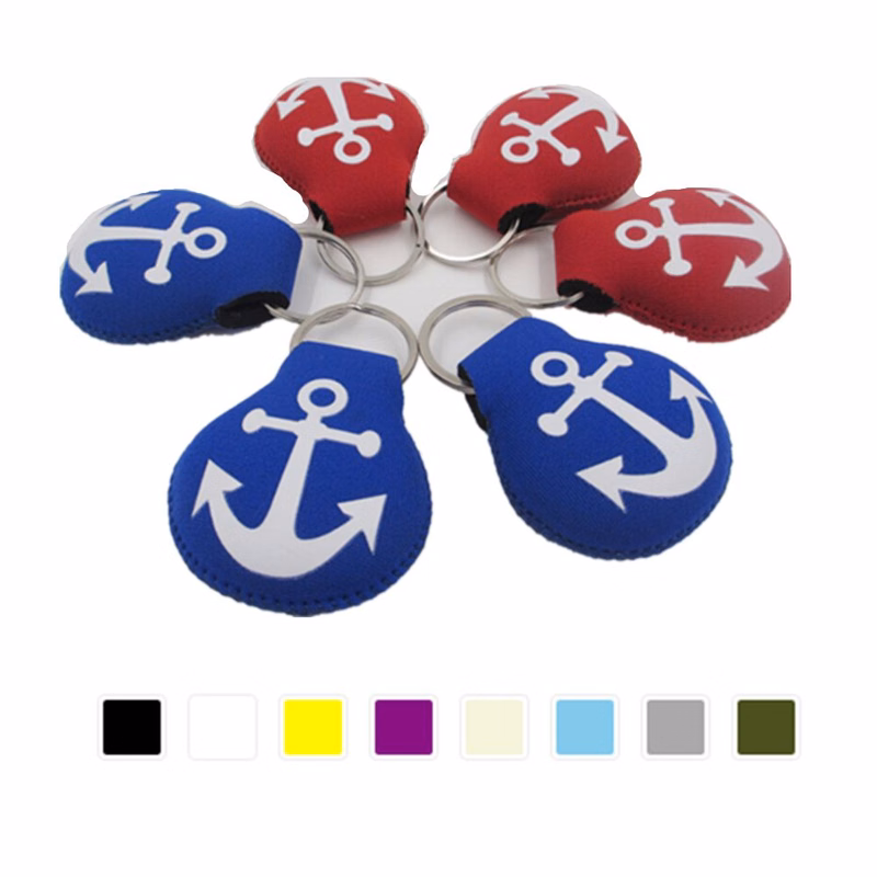 Neoprene Round Floating Key Ring Holder