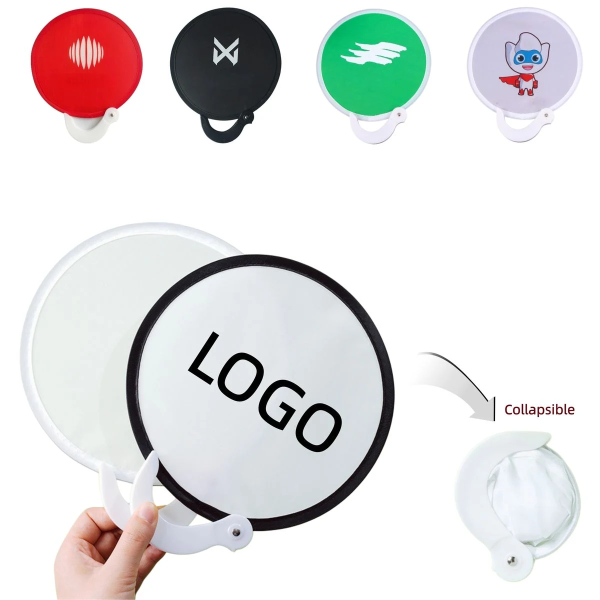 Customizable Nylon Foldable Disc Fans 1
