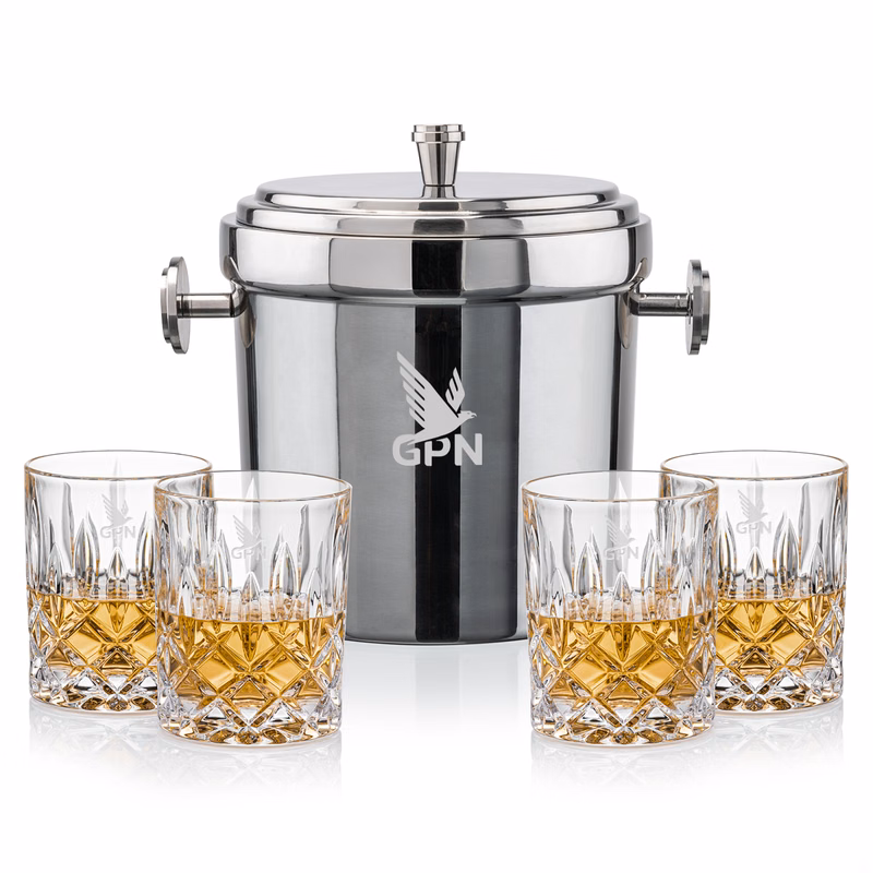 Milano Ice Bucket & RIEDEL Spey On-the-Rocks Set