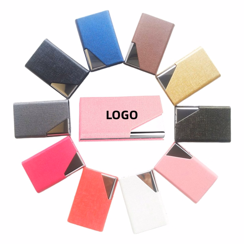Stainless Steel PU Card Case