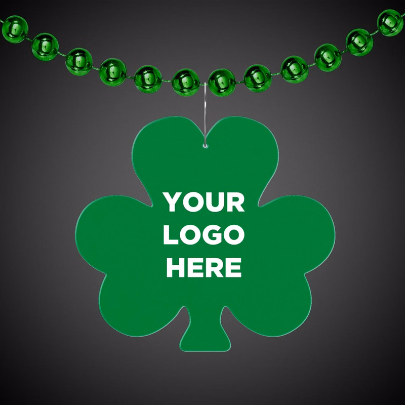 2 1/2" Clip On Shamrock Medallion Badge