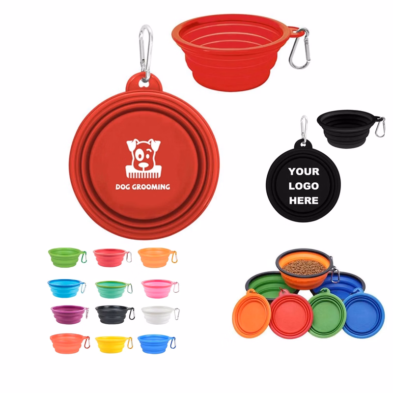 Collapsible Silicone Portable Travel Dog Bowl MOQ50