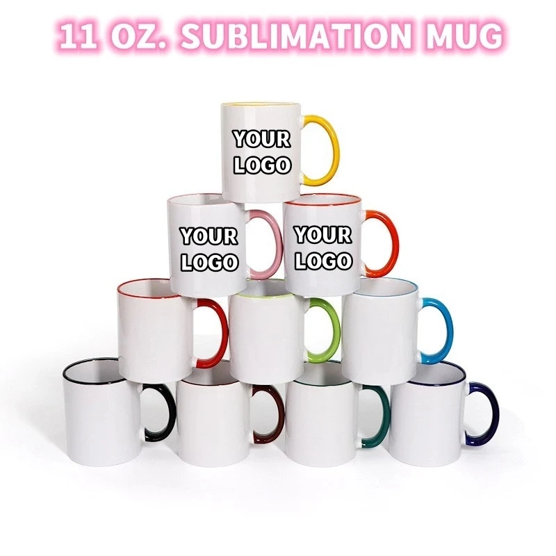 Two-Tone Coffee Mug 11 oz Ceramic Sublimated Cups 1