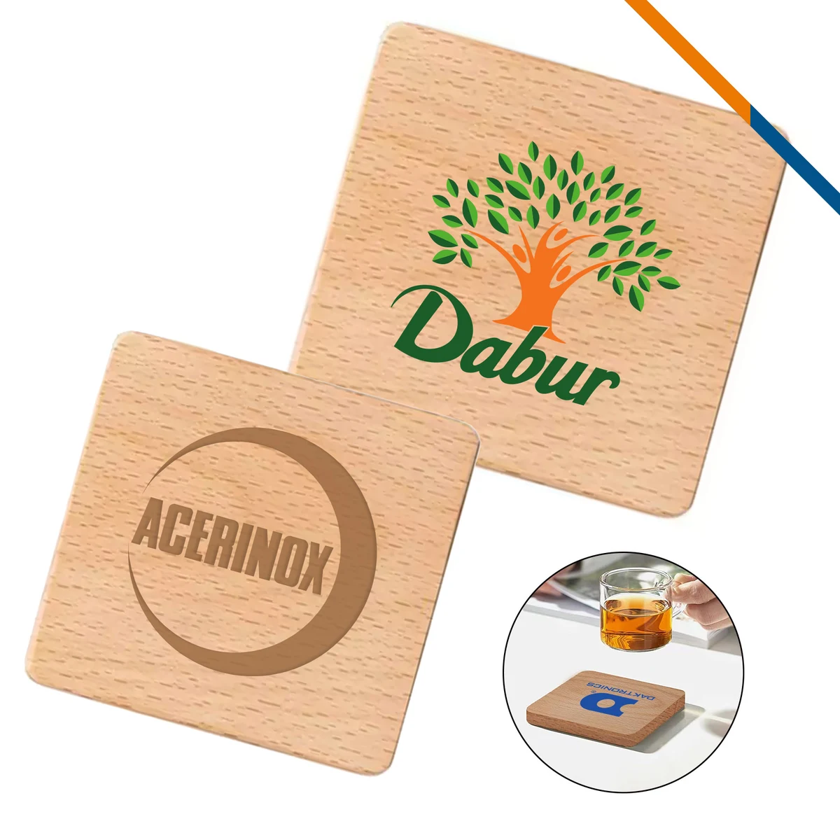 Shockley Beech Wood Square Coaster 1