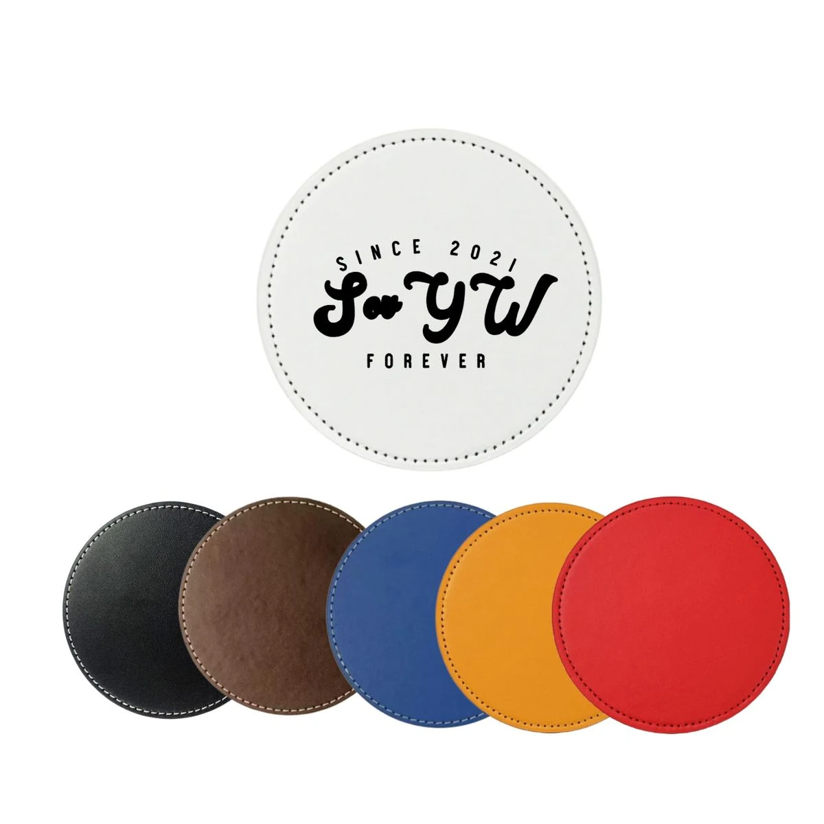 Waterproof Faux Leather Cup Coaster 1