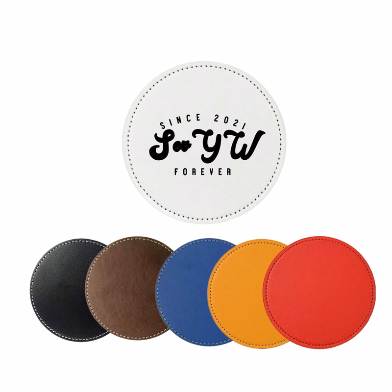 Waterproof Faux Leather Cup Coaster