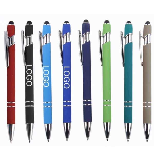 Promotional Ellipse Softy Pen with Stylus