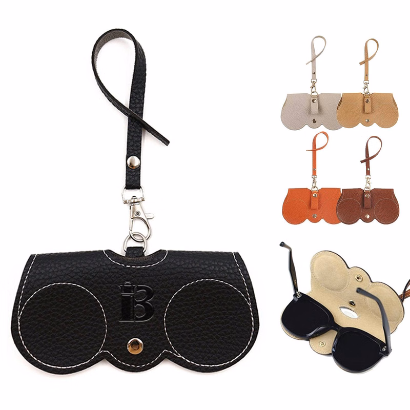 Soft Fake Leather Sunglasses Bag