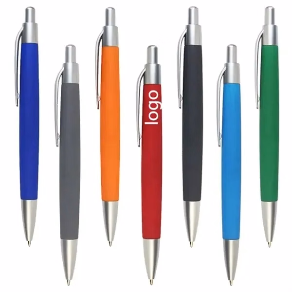 Custom 5.51 Inch Silicone Ballpoint Pen — Seven-Color Professional Writing Tool