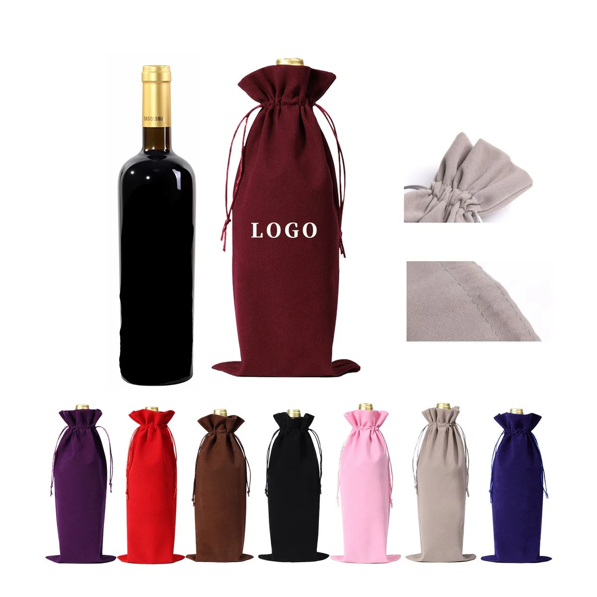 Reusable Satin Wine Storage Sack 1