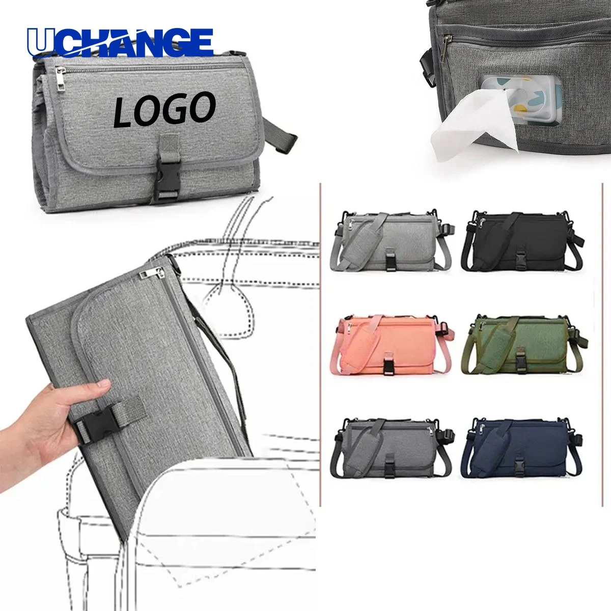 Waterproof Baby Changing Pad Foldable Travel Design 1