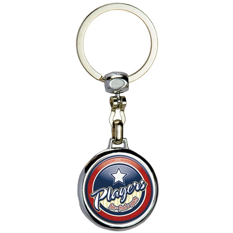 Round Die Cast Metal Domed Key Tag 1