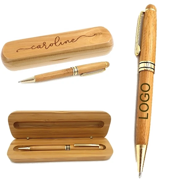 Bamboo Case & Pen Gift Sets 1